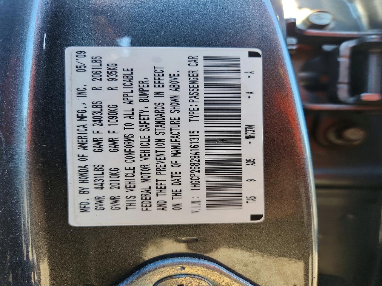 2009 HONDA ACCORD EXL photo 37