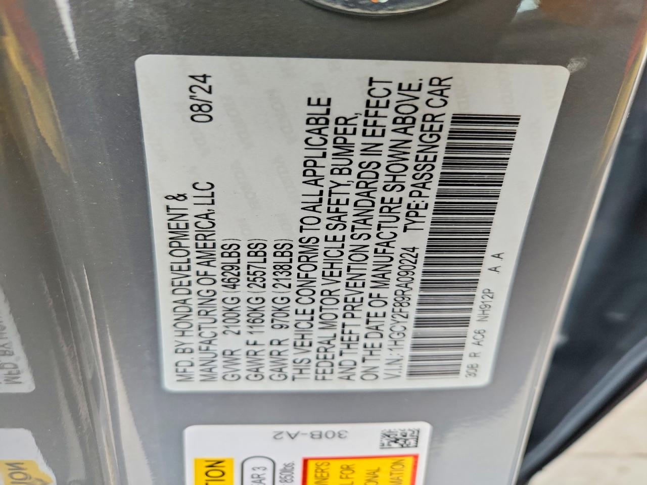2024 HONDA ACCORD TOURING HYBRID photo 12