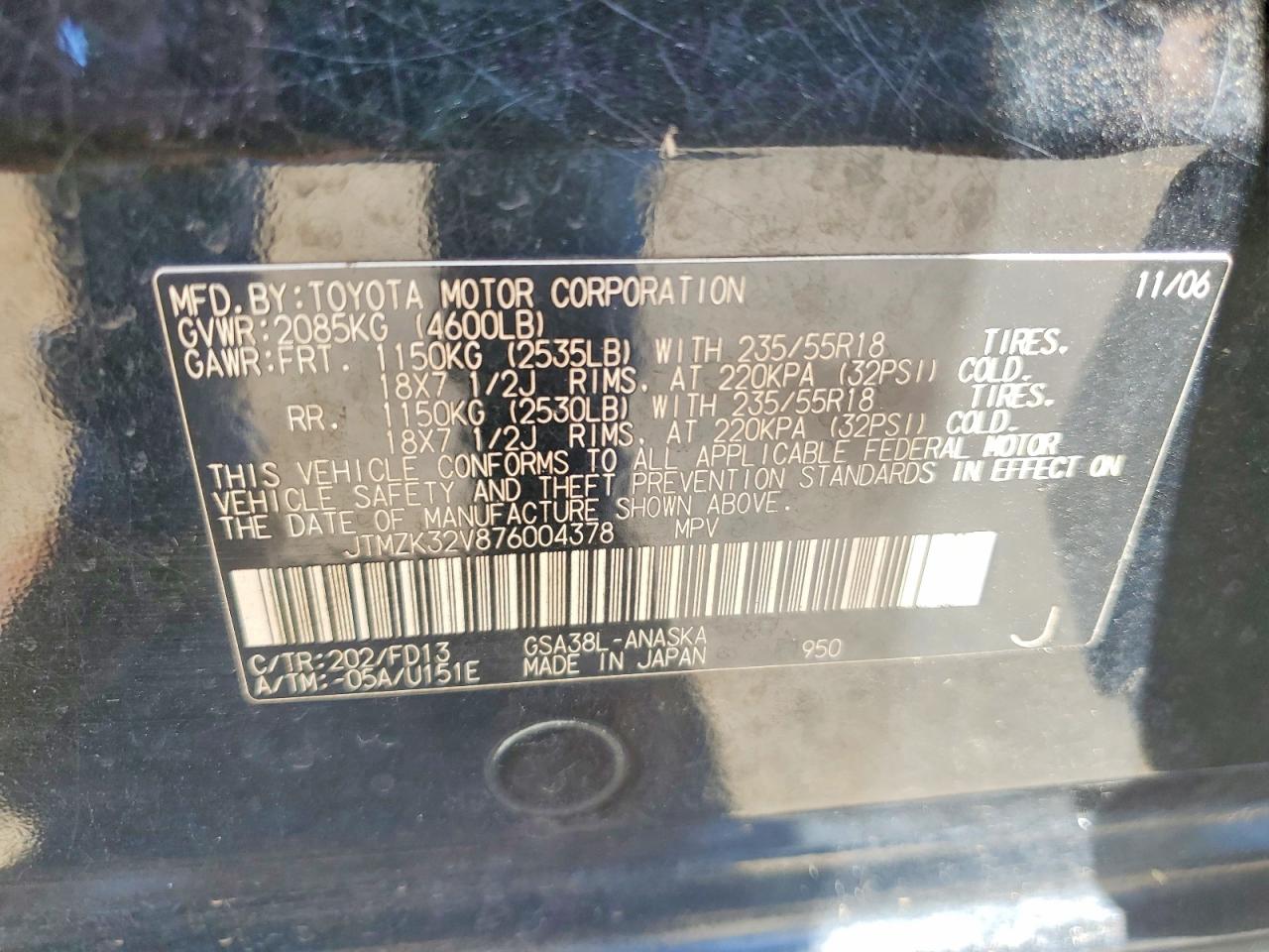 2007 TOYOTA RAV4 SPORT photo 25
