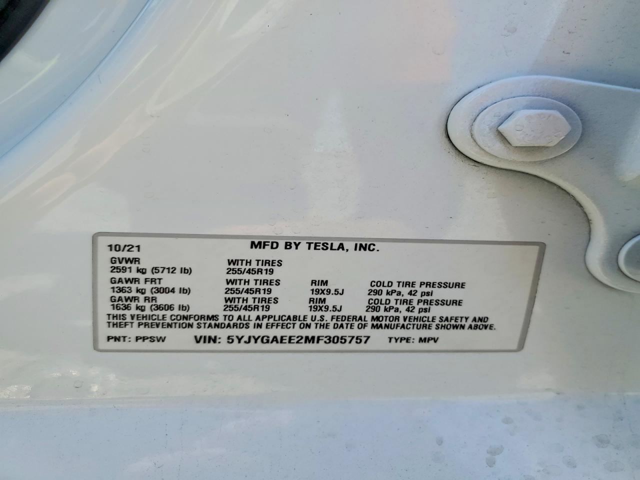 2021 TESLA MODEL Y photo 23