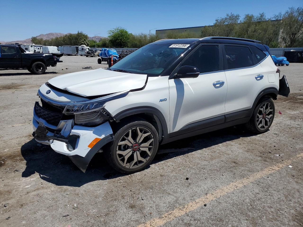 2021 KIA SELTOS SX — FRONT END damage — photo 1