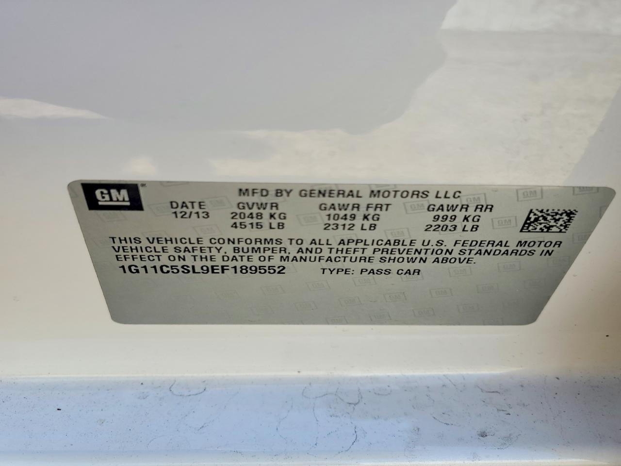 2014 CHEVROLET MALIBU 1LT photo 23