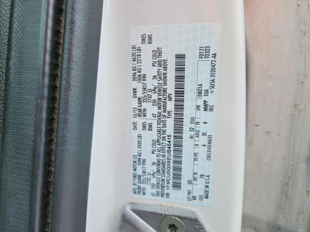 2014 FORD ESCAPE SE photo 25