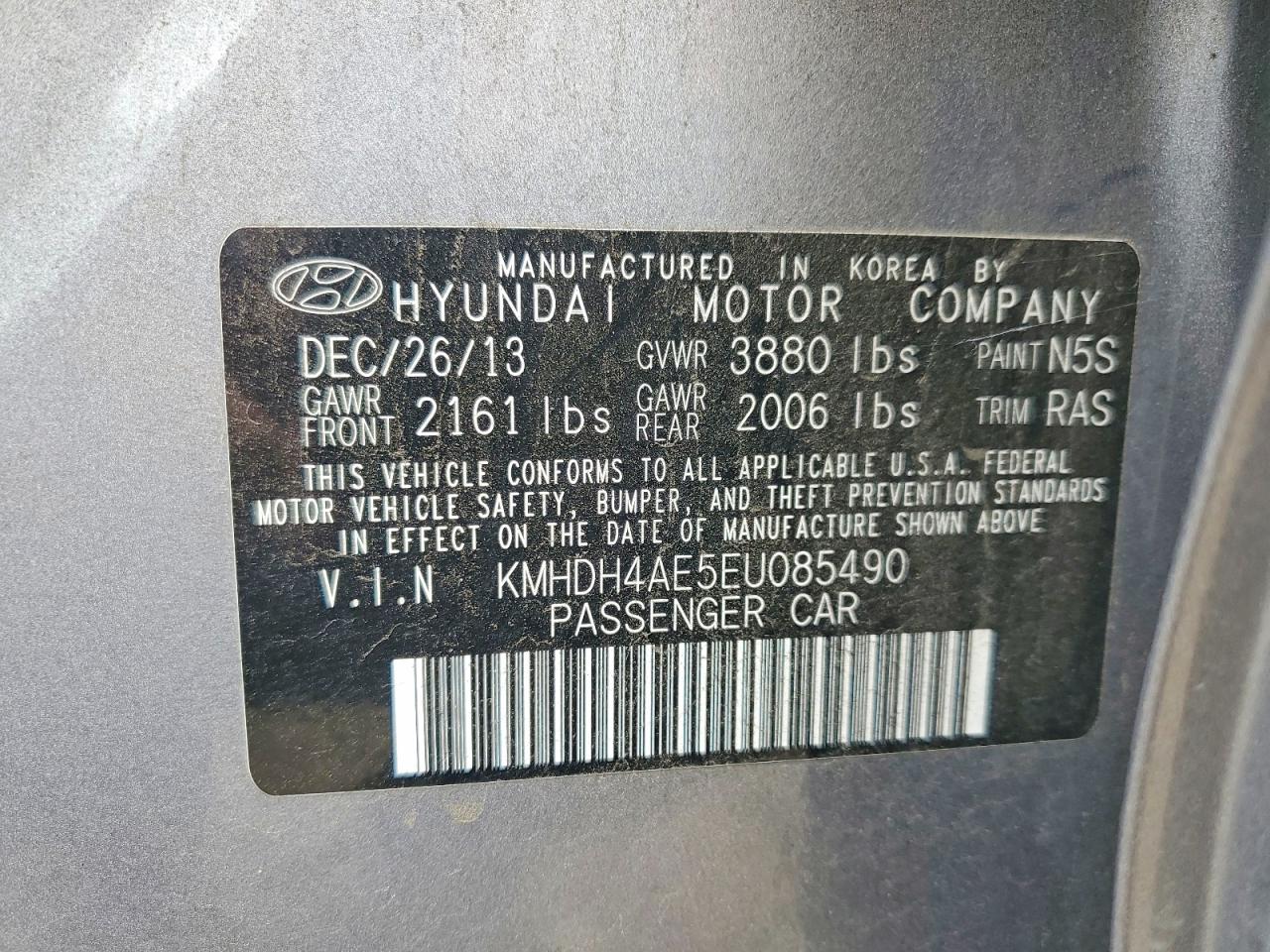 2014 HYUNDAI ELANTRA SE photo 34