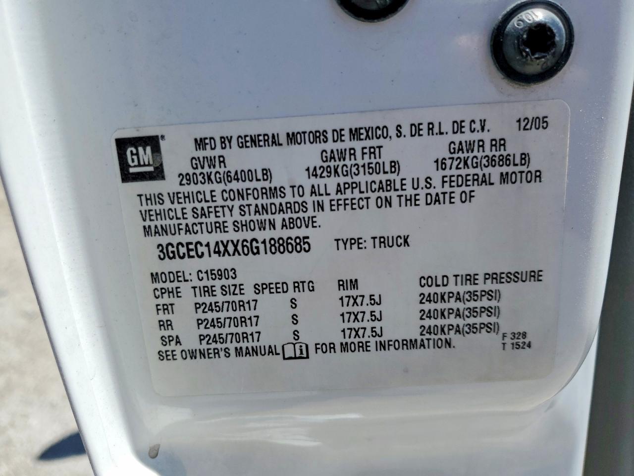2006 CHEVROLET SILVERADO C1500 photo 12