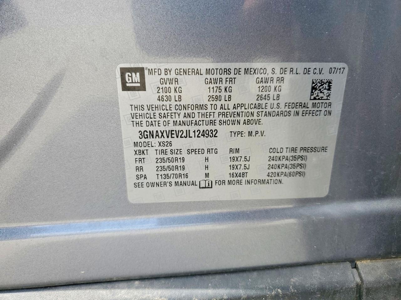 2018 CHEVROLET EQUINOX PREMIER photo 25