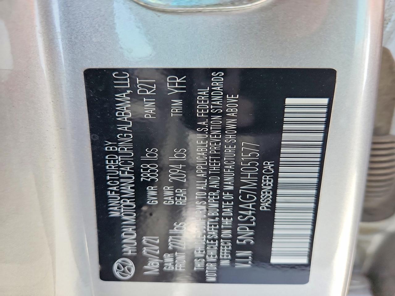 2021 HYUNDAI ELANTRA SEL photo 12