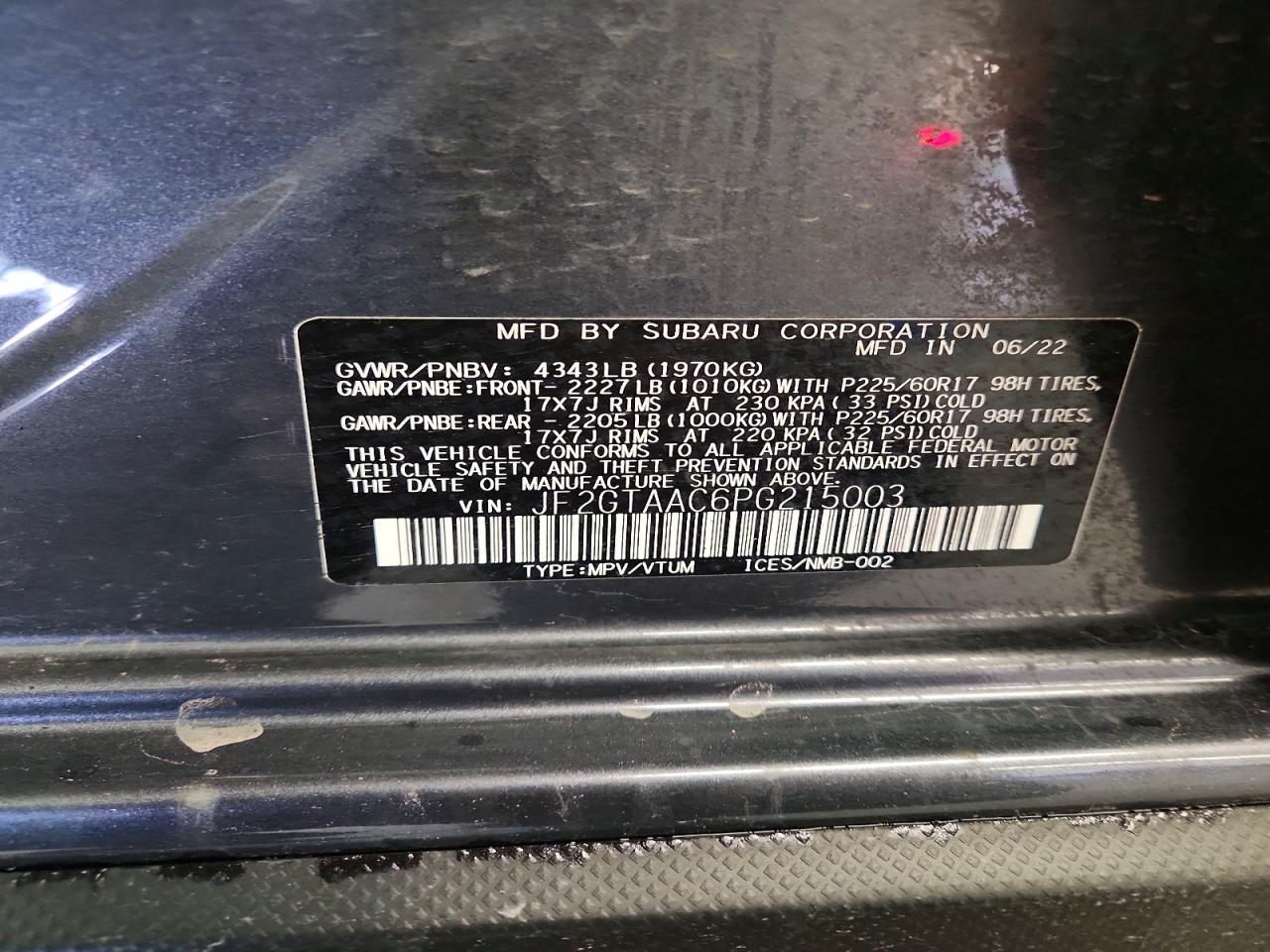 2023 SUBARU CROSSTREK photo 37
