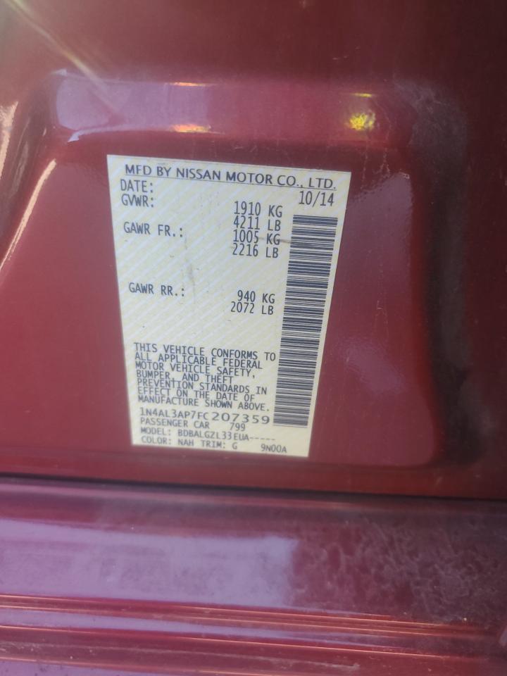 2015 NISSAN ALTIMA 2.5 photo 12