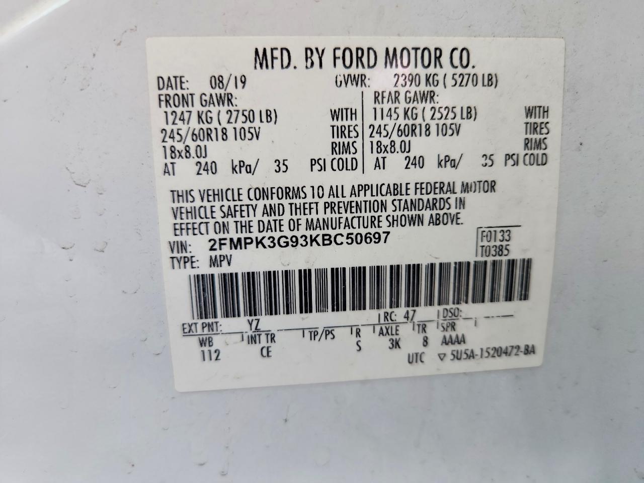 2019 FORD EDGE SE photo 13