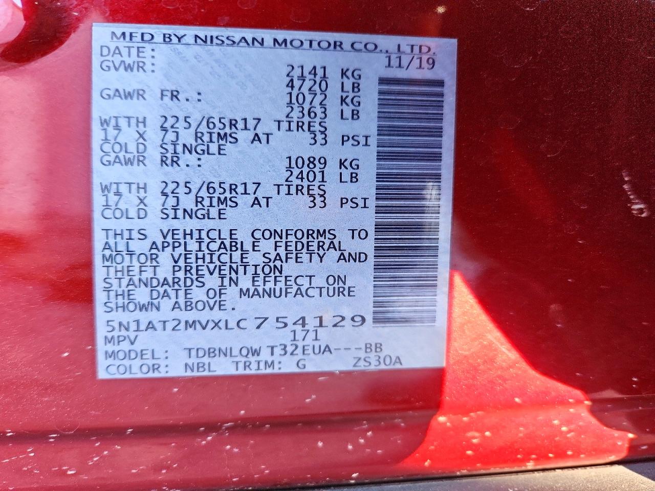 2020 NISSAN ROGUE SV photo 25