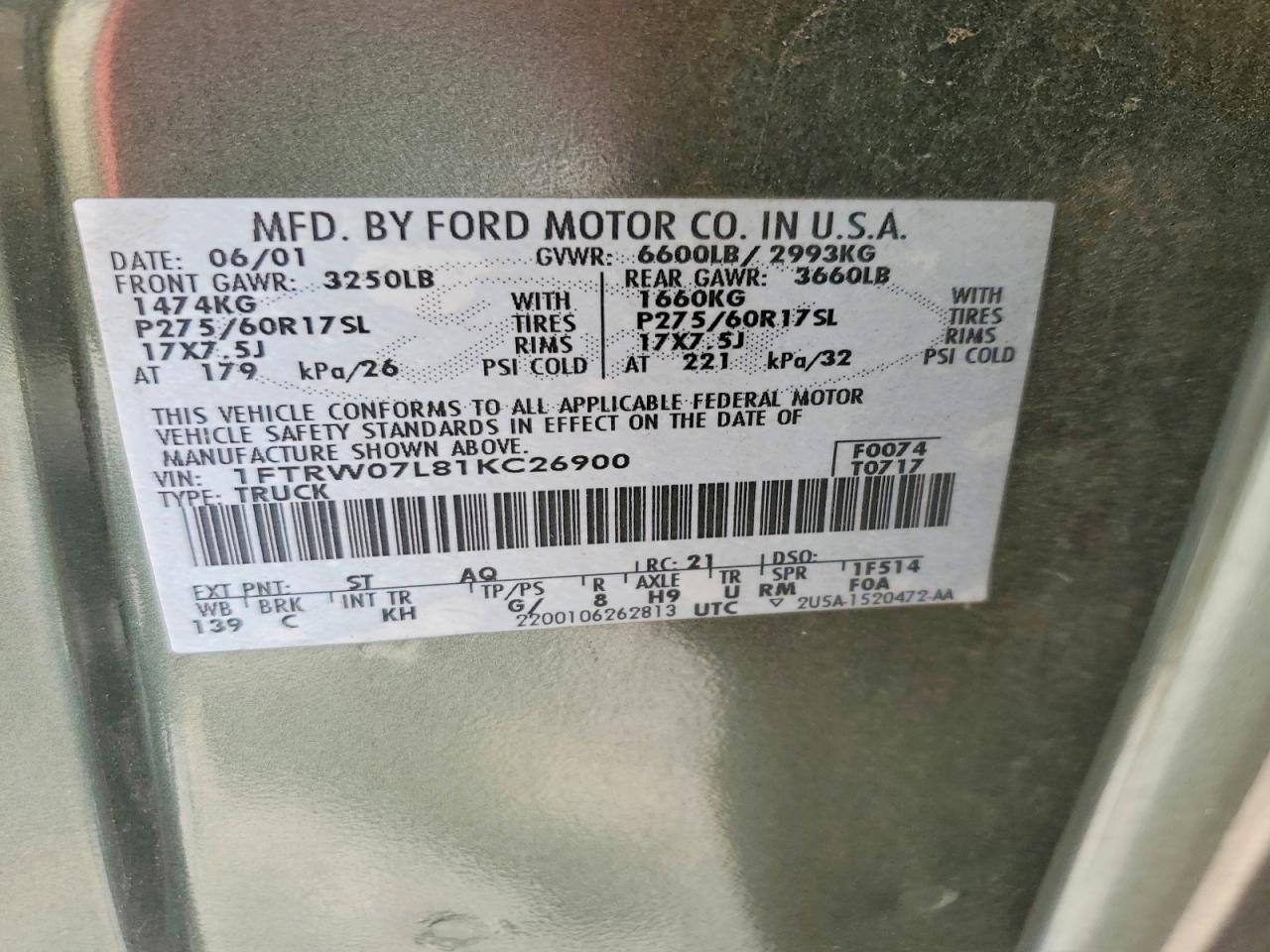 2001 FORD F150 SUPERCREW photo 23