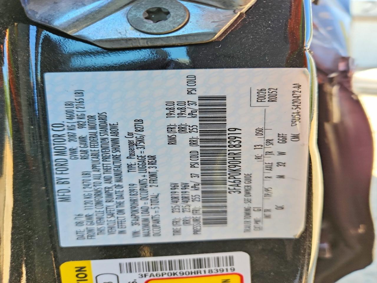2017 FORD FUSION TITANIUM photo 23