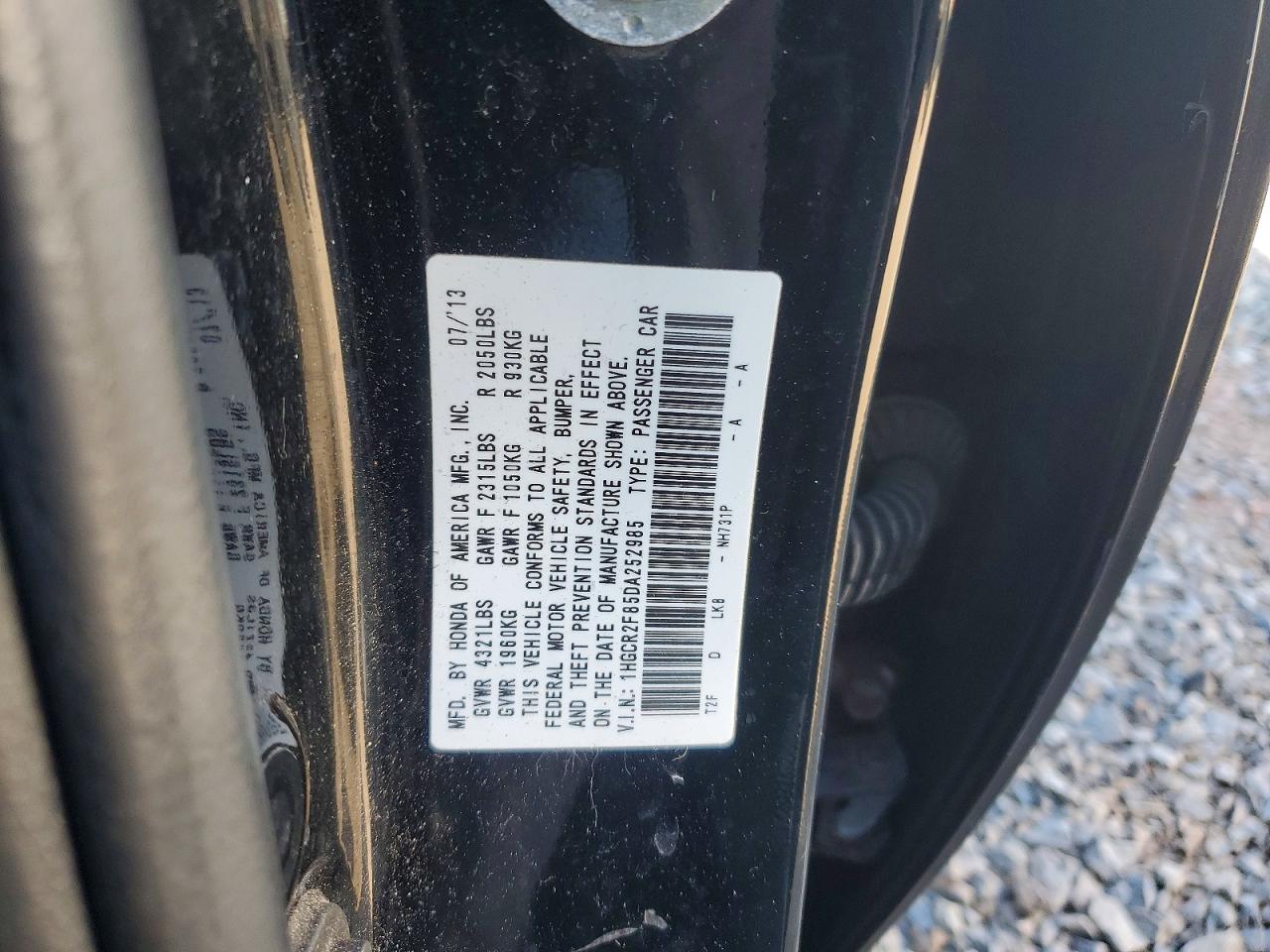 2013 HONDA ACCORD EXL photo 13