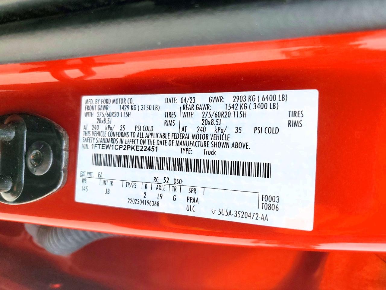 2023 FORD F150 SUPERCREW photo 37