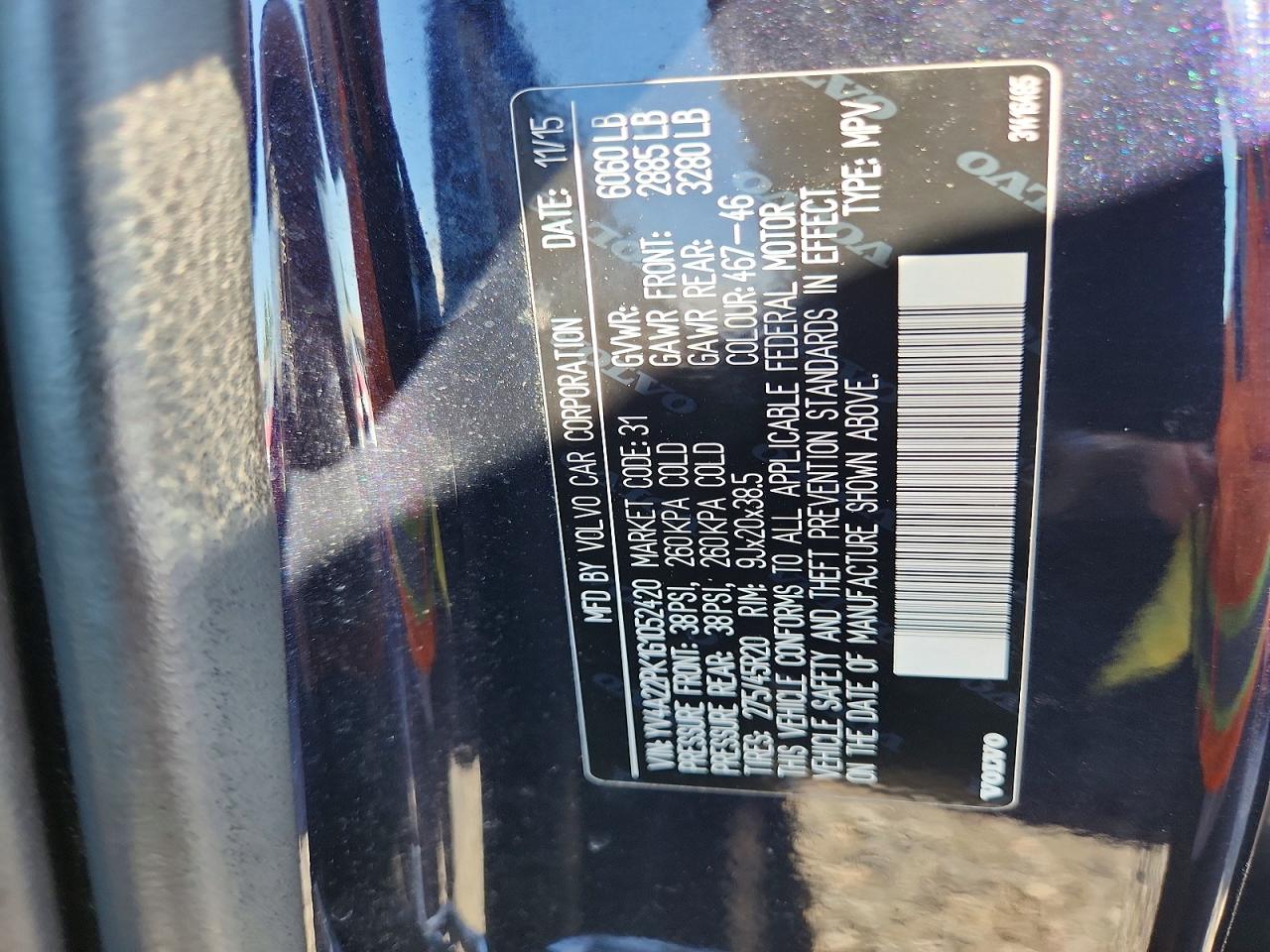 2016 VOLVO XC90 T6 photo 34