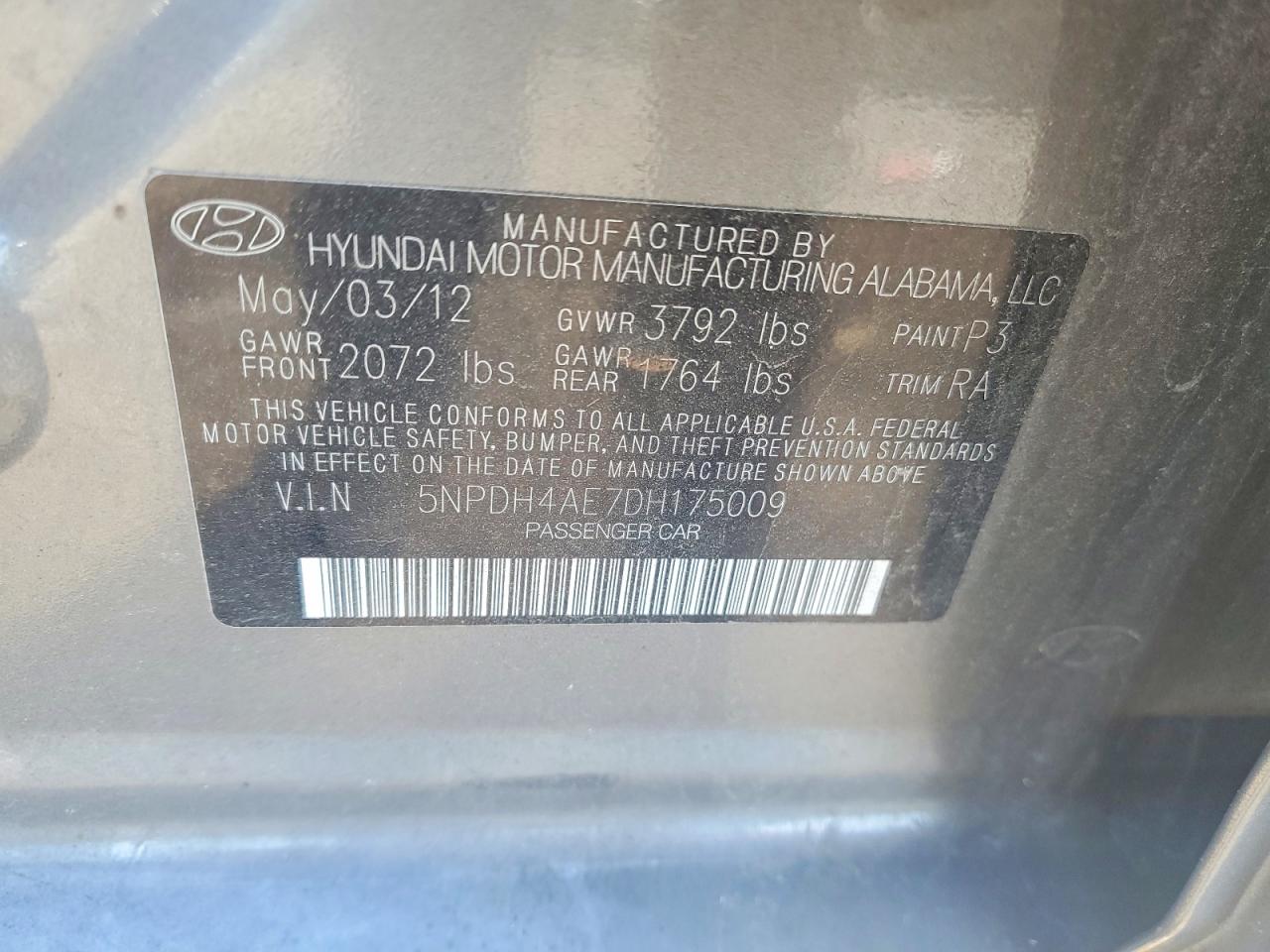 2013 HYUNDAI ELANTRA GLS photo 23