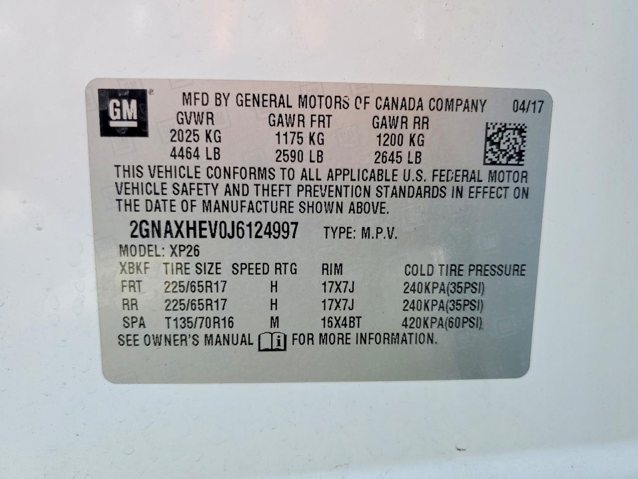 2018 CHEVROLET EQUINOX LS photo 13