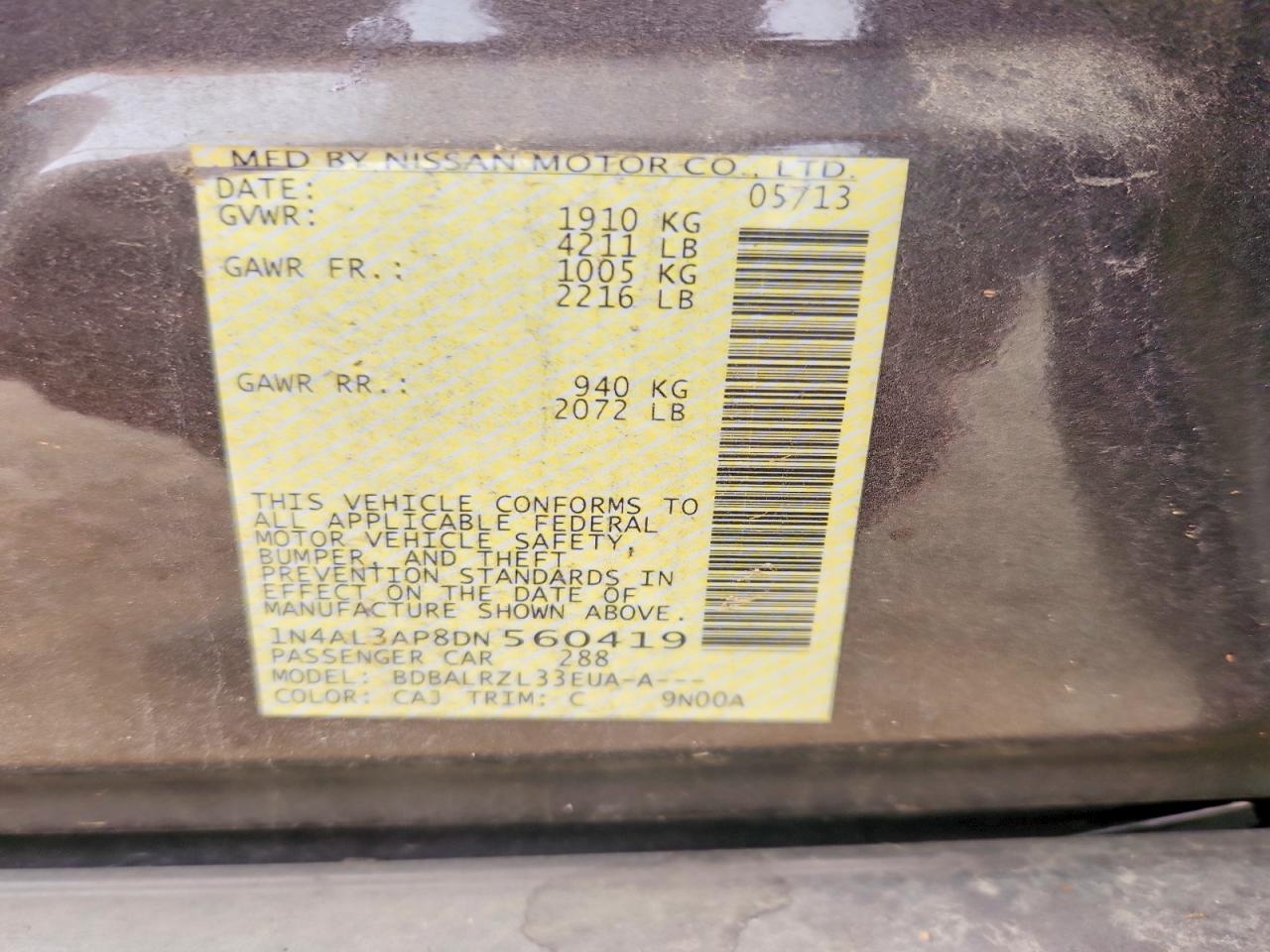2013 NISSAN ALTIMA 2.5 photo 34