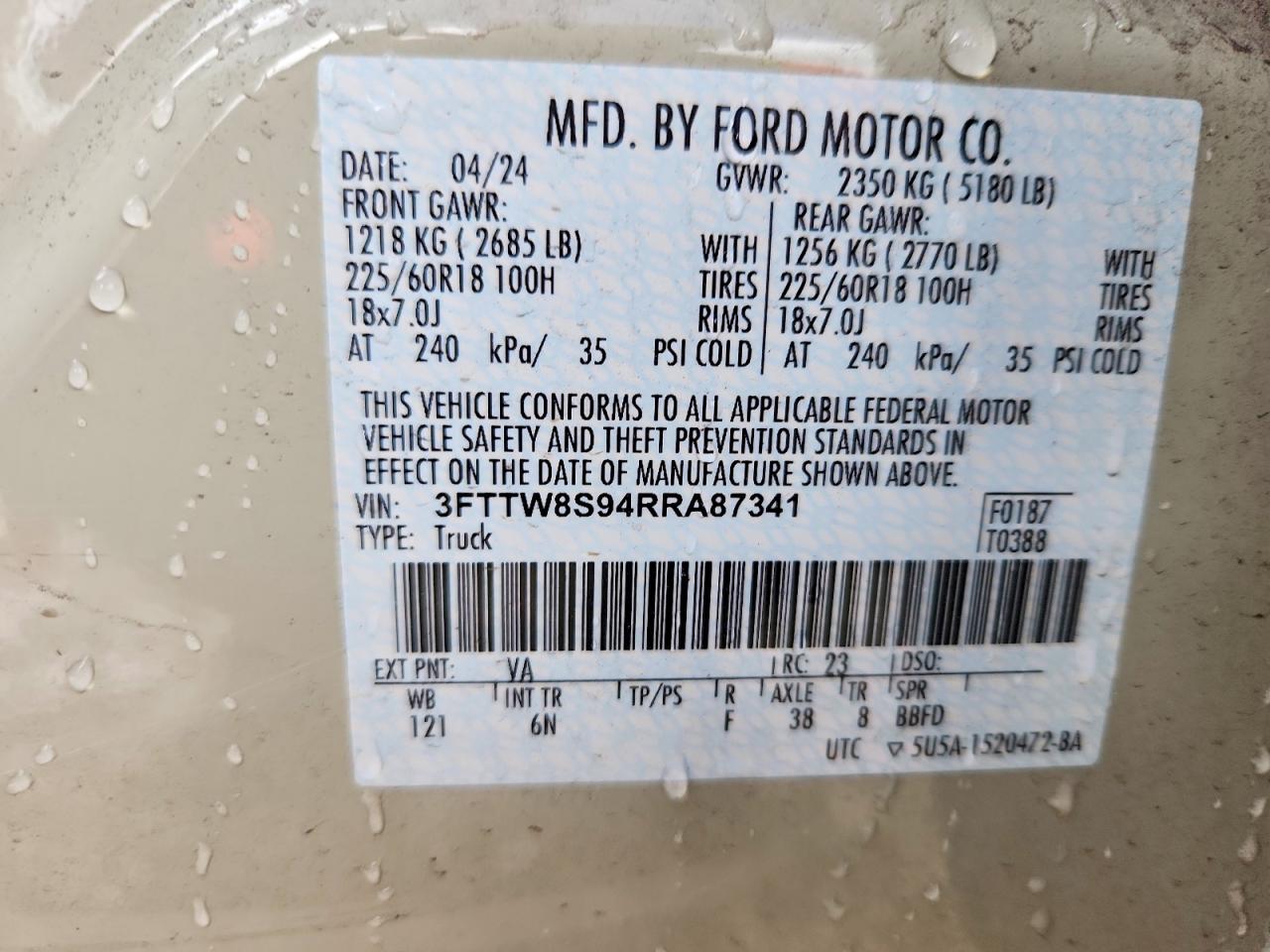 2024 FORD MAVERICK LARIAT photo 13