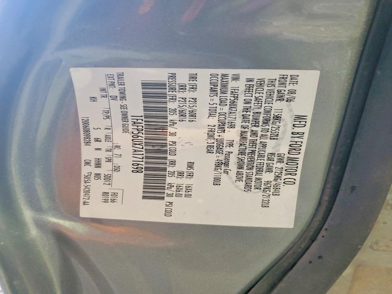 2007 FORD TAURUS SEL photo 34
