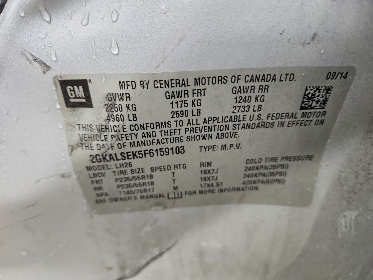 2015 GMC TERRAIN SLT photo 14