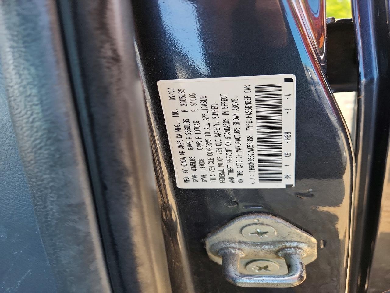 2007 HONDA ACCORD EX photo 34