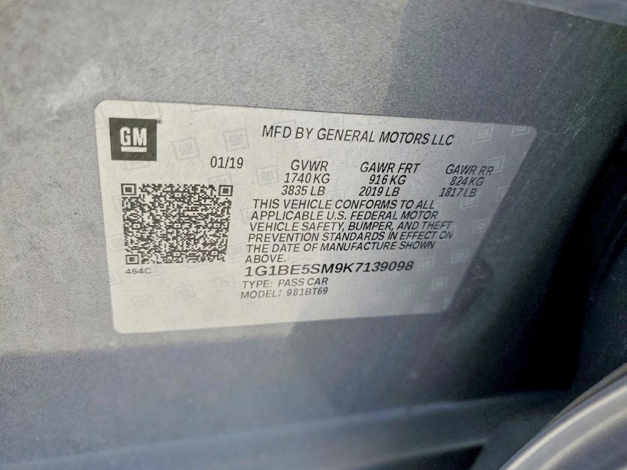 2019 CHEVROLET CRUZE LT photo 34