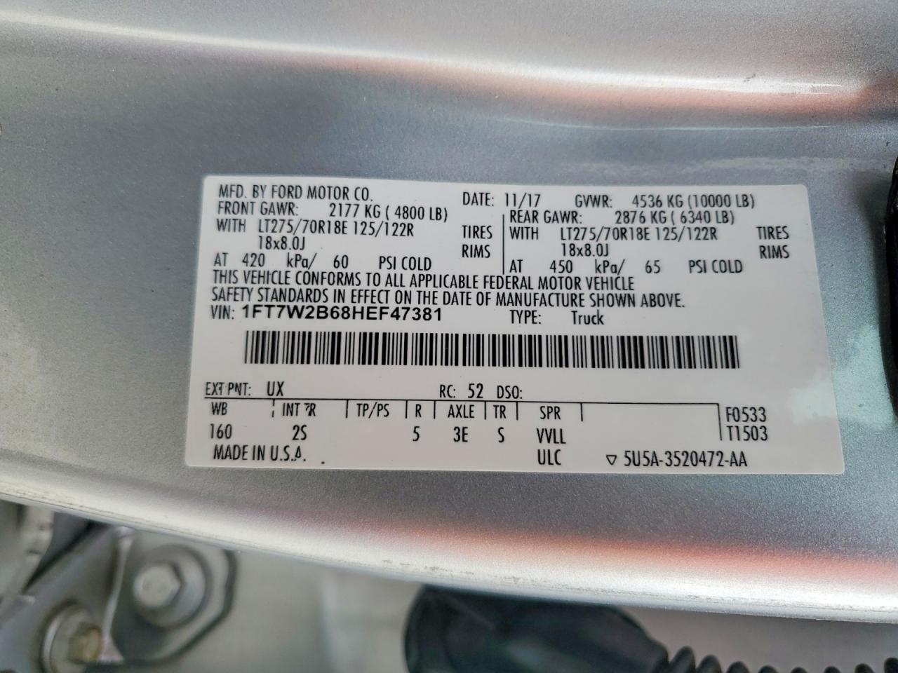 2017 FORD F250 SUPER DUTY photo 12