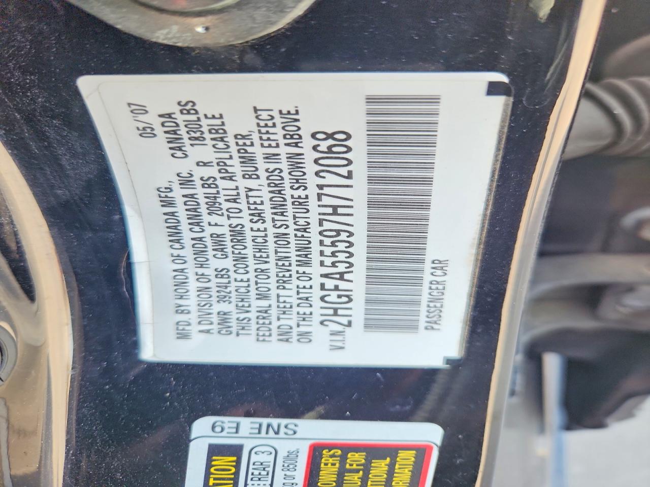 2007 HONDA CIVIC SI photo 34