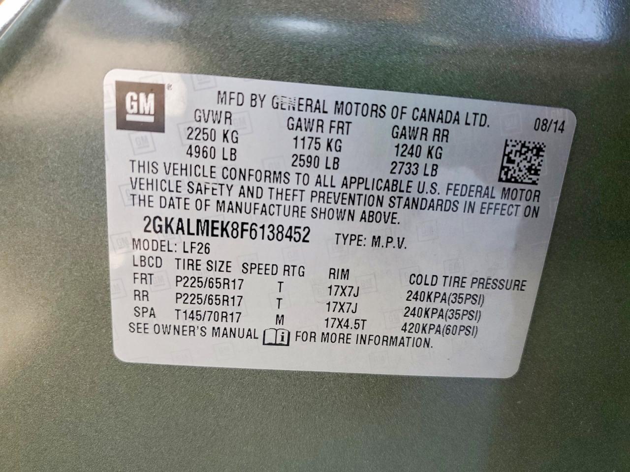 2015 GMC TERRAIN SLE photo 27