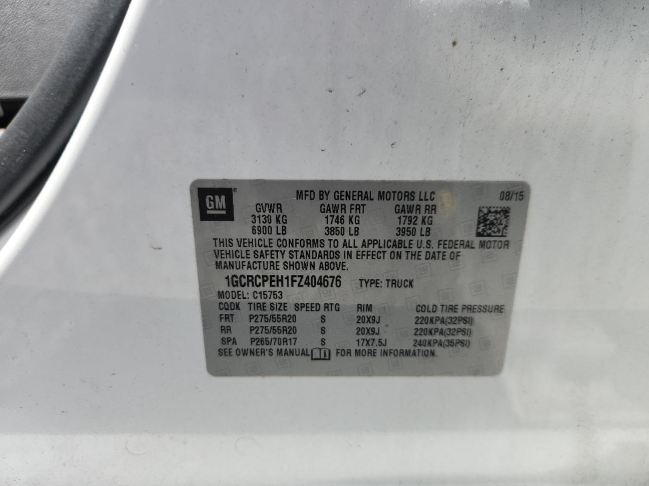 2015 CHEVROLET SILVERADO C1500 photo 23