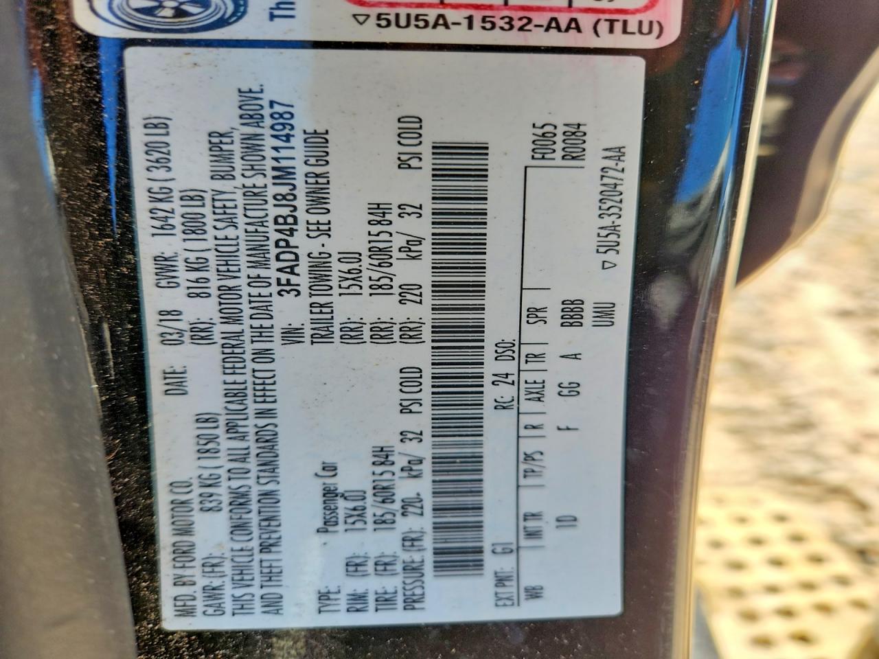 2018 FORD FIESTA SE photo 34