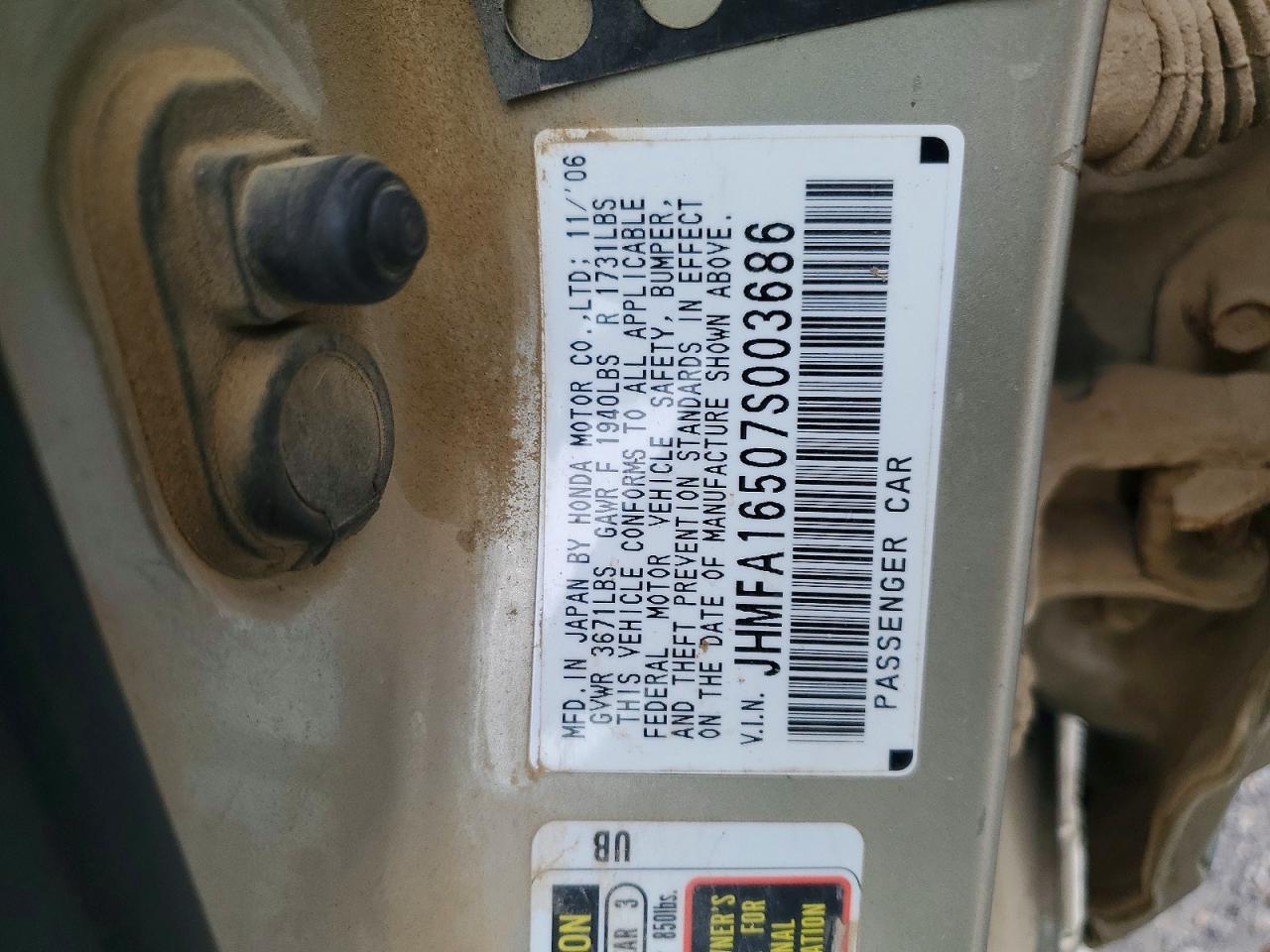 2007 HONDA CIVIC LX photo 12