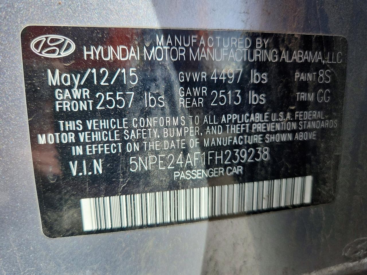 2015 HYUNDAI SONATA SE photo 23