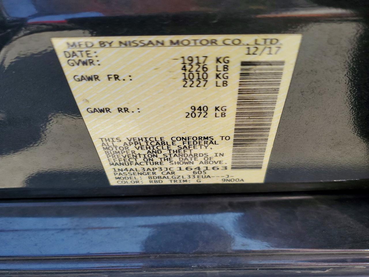 2018 NISSAN ALTIMA 2.5 S photo 23