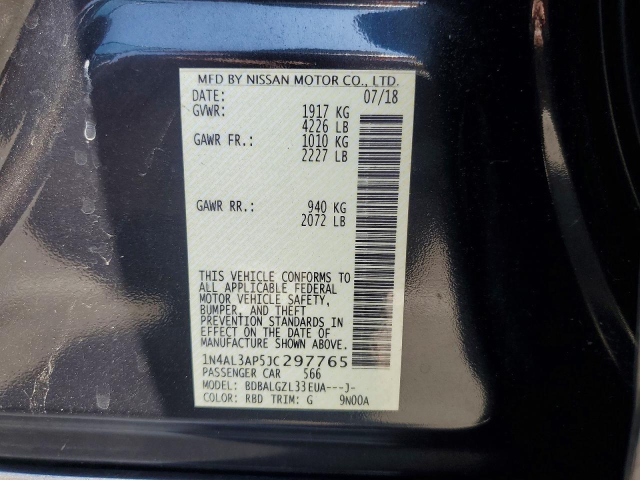 2018 NISSAN ALTIMA 2.5 S photo 34