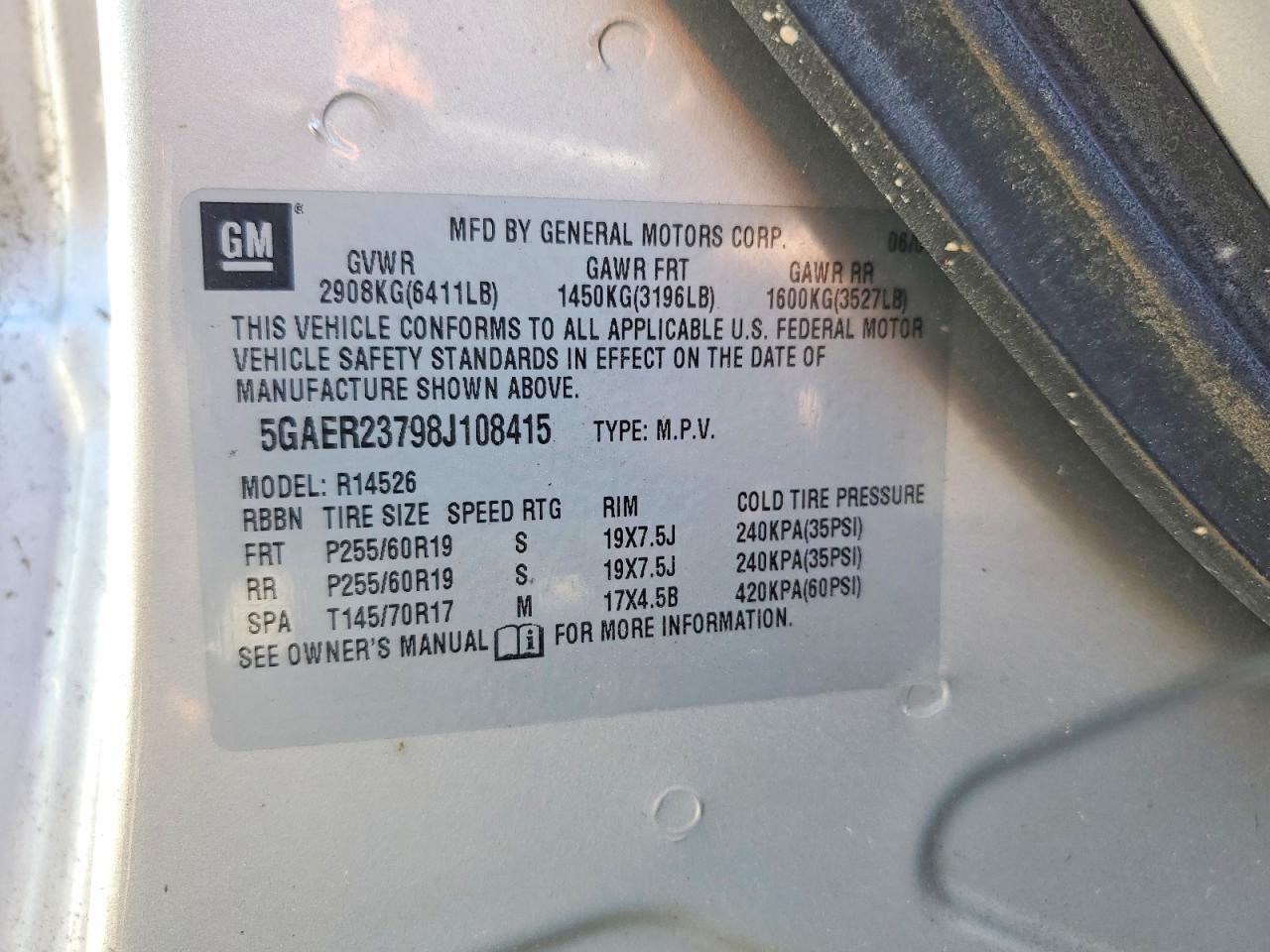 2008 BUICK ENCLAVE CXL photo 13