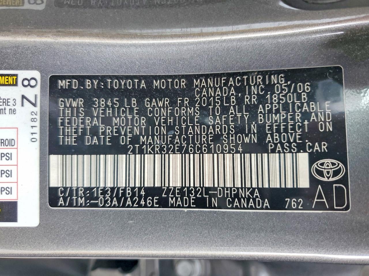 2006 TOYOTA COROLLA MATRIX XR photo 23