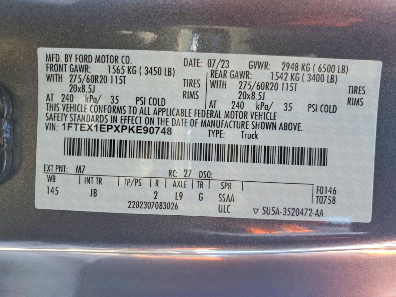 2023 FORD F150 SUPER CAB photo 12