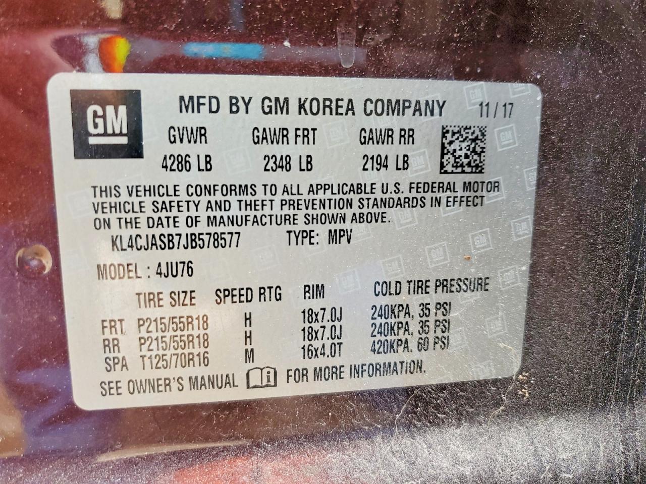 2018 BUICK ENCORE PREFERRED photo 13