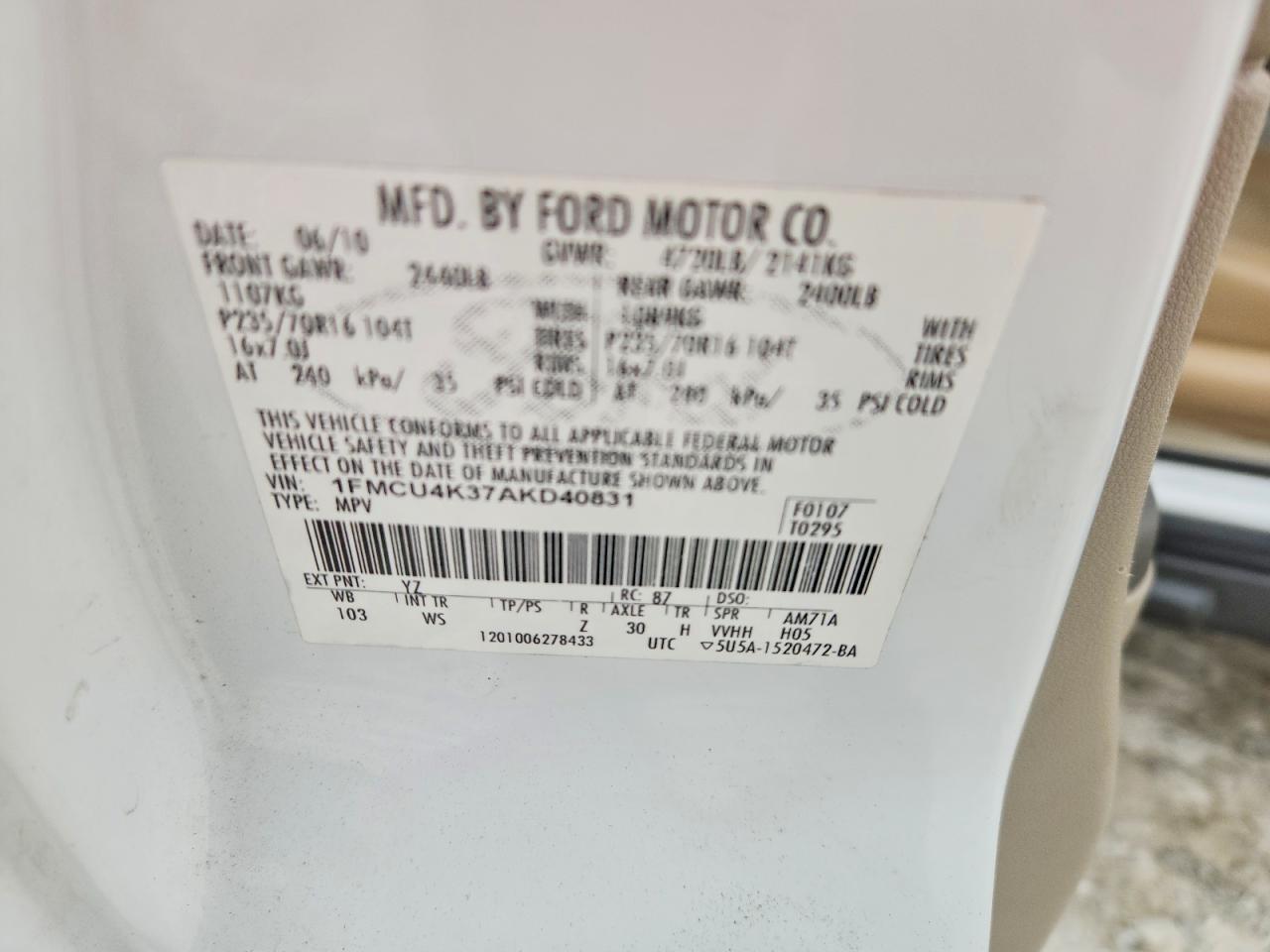 2010 FORD ESCAPE HYBRID photo 34