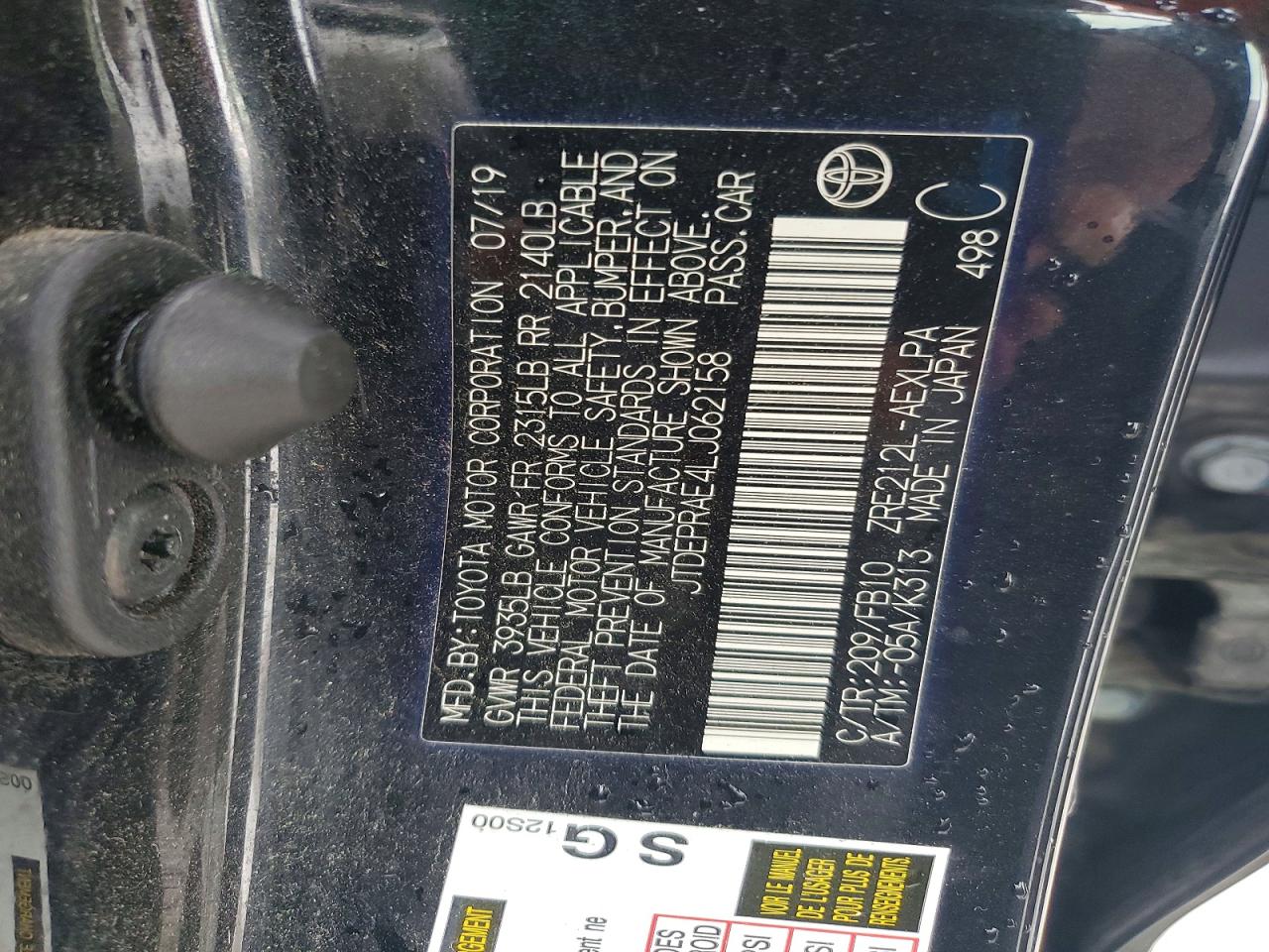 2020 TOYOTA COROLLA LE photo 34