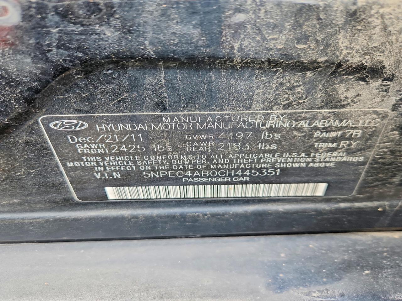 2012 HYUNDAI SONATA SE 2.0T photo 23