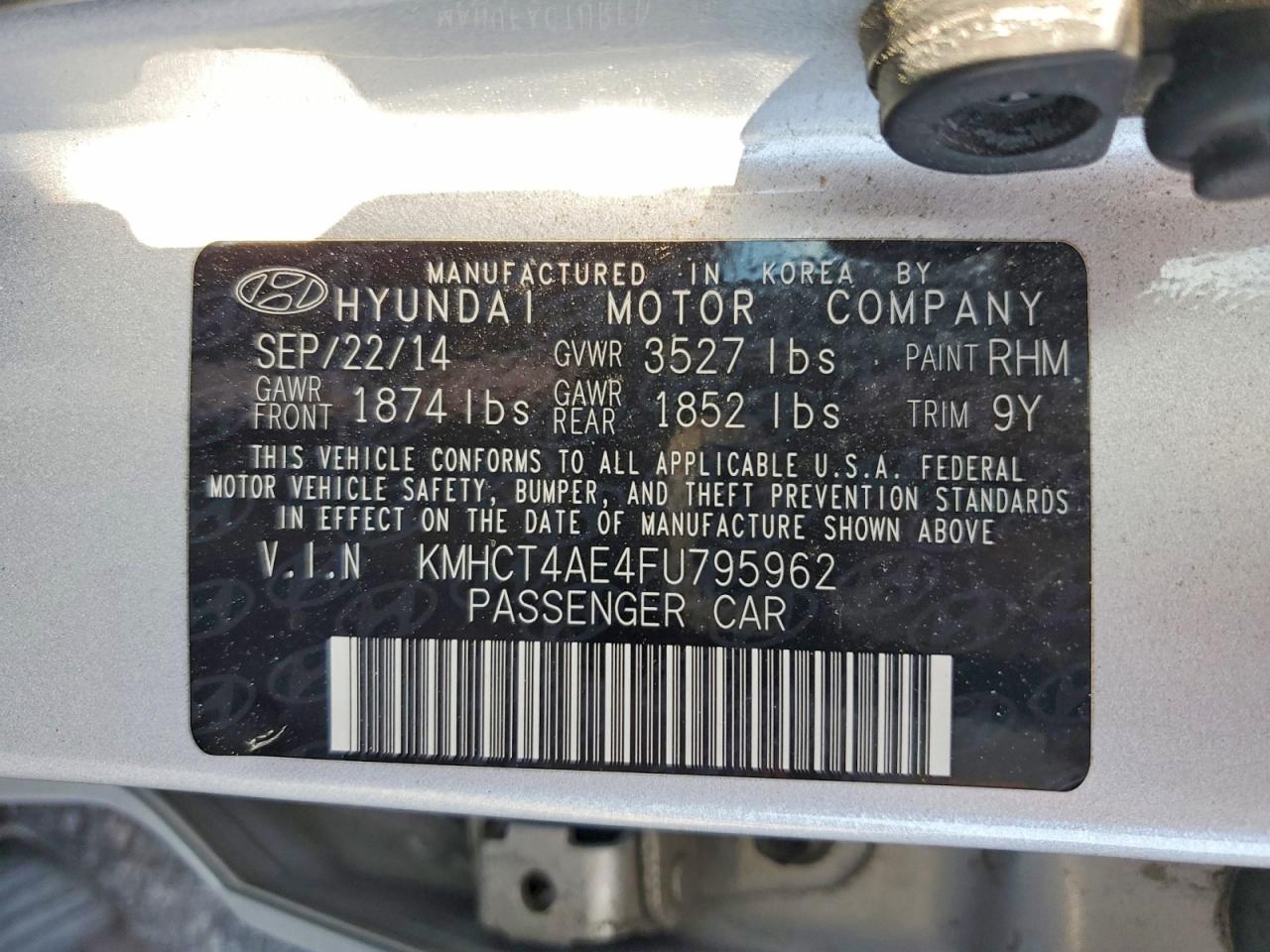 2015 HYUNDAI ACCENT GLS photo 34