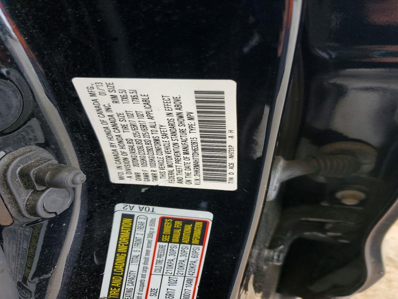 2013 HONDA CR-V EXL photo 23