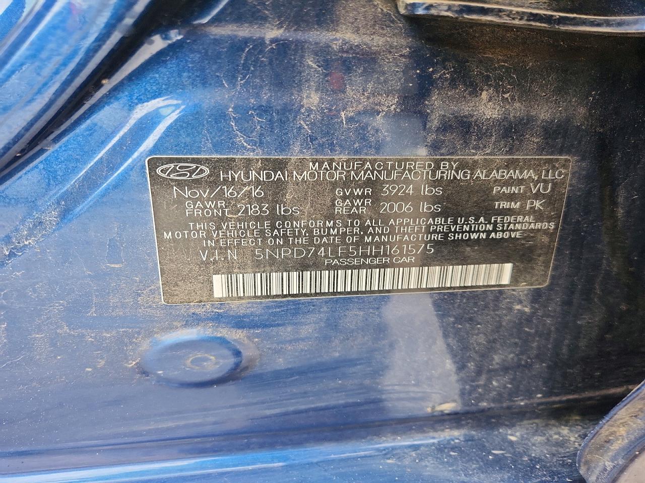 2017 HYUNDAI ELANTRA SE photo 12