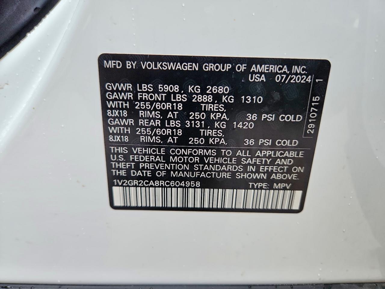 2024 VOLKSWAGEN ATLAS PEAK EDITION SEL photo 37