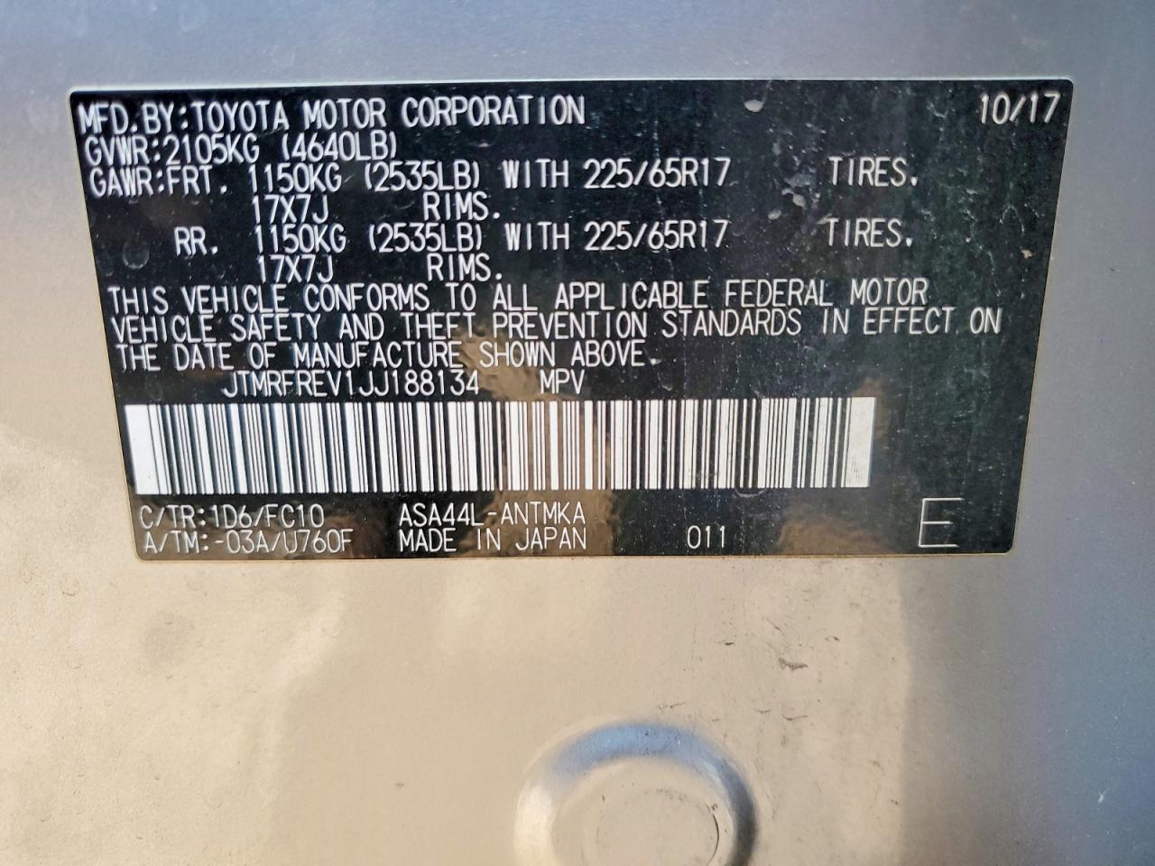 2018 TOYOTA RAV4 XLE photo 37