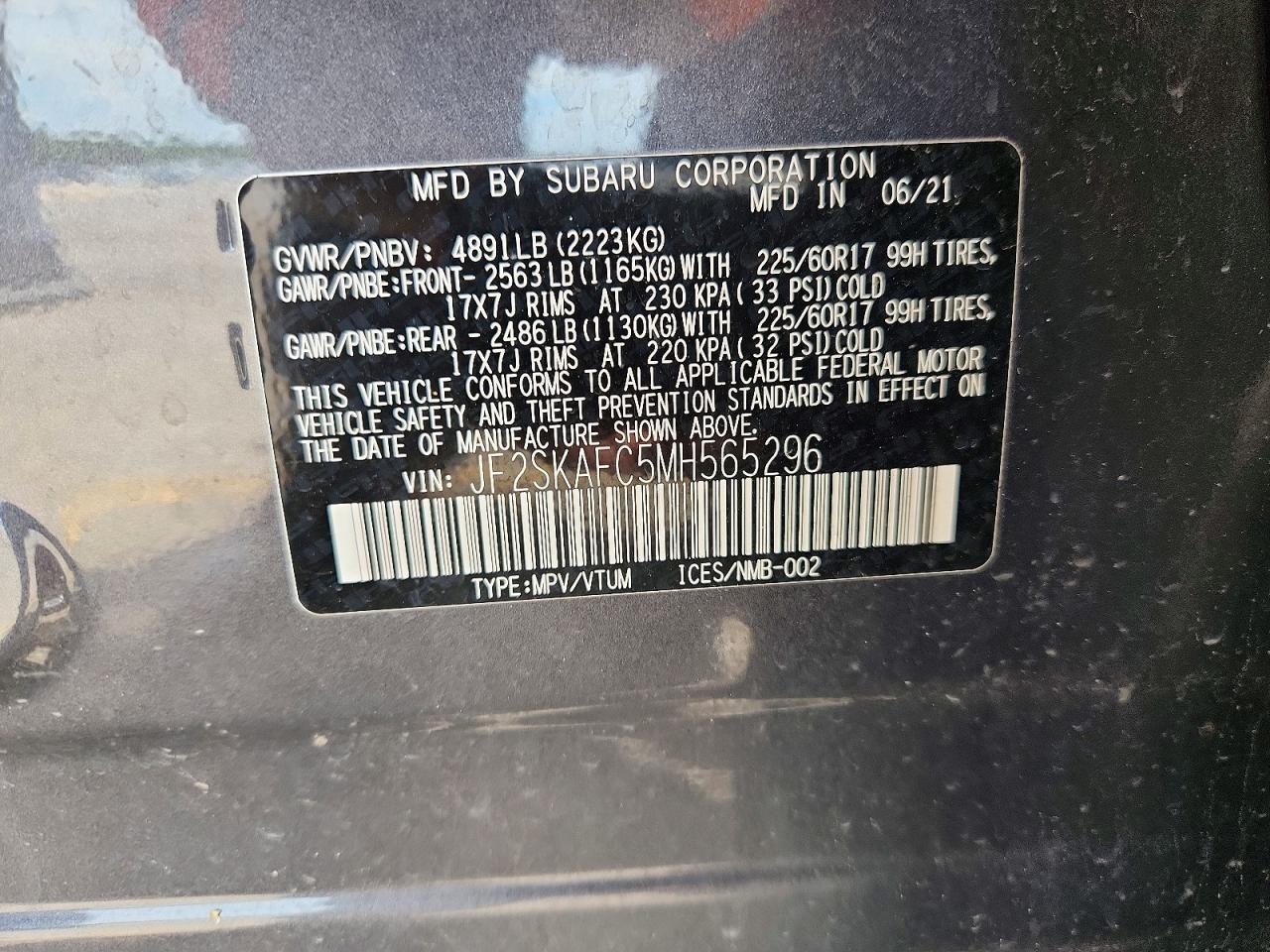 2021 SUBARU FORESTER PREMIUM photo 40